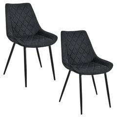 2-ių kėdžių komplektas Akord SJ.0488, juodas kaina ir informacija | Virtuvės ir valgomojo kėdės | pigu.lt