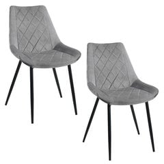 2-ių kėdžių komplektas Akord SJ.0488, pilkas kaina ir informacija | Virtuvės ir valgomojo kėdės | pigu.lt