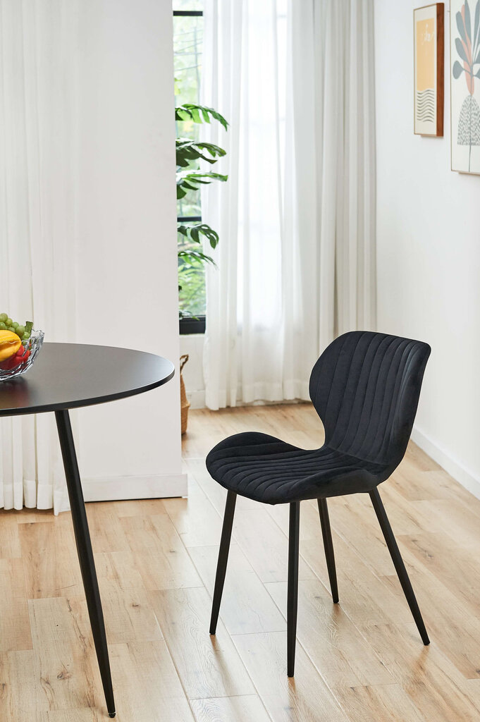 2-ių kėdžių komplektas Akord SJ.17, juodas kaina ir informacija | Virtuvės ir valgomojo kėdės | pigu.lt