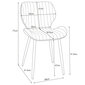 2-ių kėdžių komplektas Akord SJ.17, juodas kaina ir informacija | Virtuvės ir valgomojo kėdės | pigu.lt