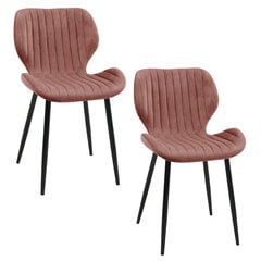 комплект из 2 стульев Akord SJ.17, розовый цена и информация | Стулья для кухни и столовой | pigu.lt
