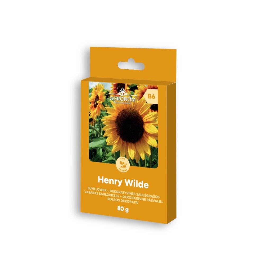 Dekoratyvinės saulėgrąžos Henry Wilde, 80g kaina ir informacija | Gėlių sėklos | pigu.lt