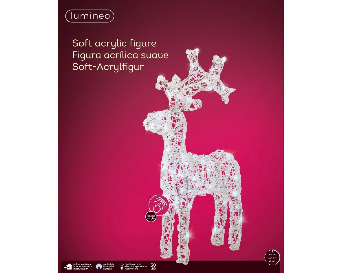 Šviečianti kalėdinė dekoracija Elnias kaina ir informacija | Kalėdinės dekoracijos | pigu.lt