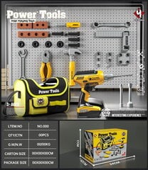 Vaikiškas meistro rinkinys su atsuktuvu ir krepšiu цена и информация | Игрушки для мальчиков | pigu.lt
