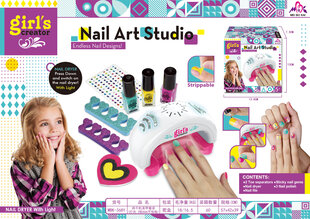 Nagų dailės rinkinys vaikams Girl's Creator Nail Art Studio, su priedais, 1 vnt. цена и информация | Косметика для мам и детей | pigu.lt