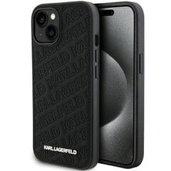 Karl Lagerfeld PU Quilted Pattern Case for iPhone 15 Black цена и информация | Чехлы для телефонов | pigu.lt