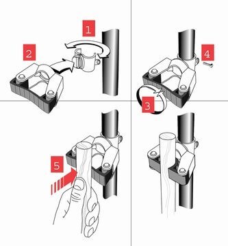 Prie vamzdžių tvirtinami įrankių laikikliai Toolflex P-03 20-30 mm, 1vnt. kaina ir informacija | Įrankių dėžės, laikikliai | pigu.lt