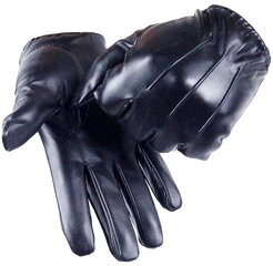 Кожаные мужские перчатки L53, черные цена и информация | Мужские шарфы, шапки, перчатки | pigu.lt