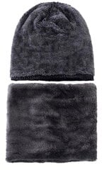 Комплект шарф и шапка R88, серый цена и информация | Мужские шарфы, шапки, перчатки | pigu.lt