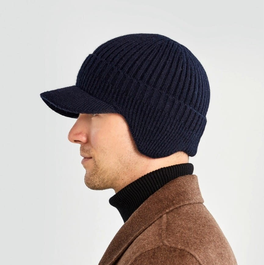 Vyriška žieminė kepurė R64, mėlyna kaina | pigu.lt
