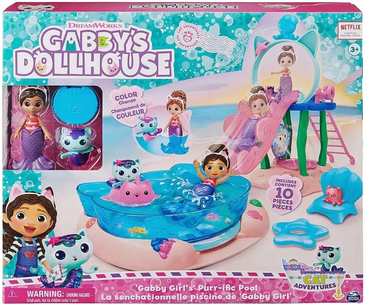 Figūrėlė su priedais Gabi the Mermaid Pool set Gabby's Dollhouse kaina ir informacija | Žaislai mergaitėms | pigu.lt