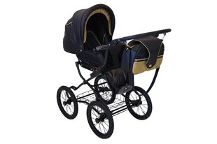 Universalus vežimėlis Isabell Baby Fashion 2in1, black - gold цена и информация | Тележка | pigu.lt