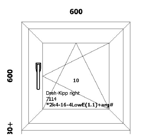 Naujas PVC langas 600 x 630 Balta/Balta kaina ir informacija | Plastikiniai langai | pigu.lt