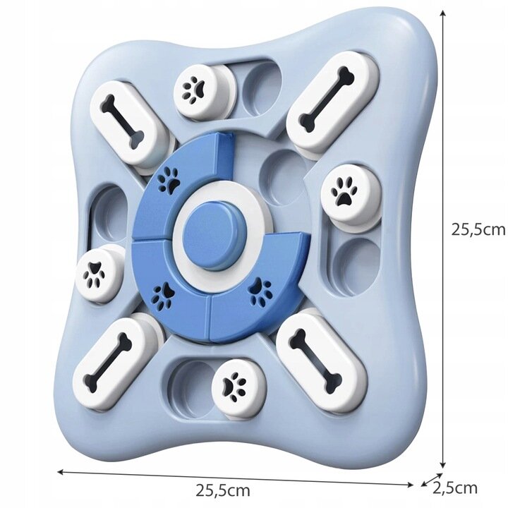 Interaktyvus lavinamasis šunų žaislas Purlov, 25x25 cm, mėlynas kaina ir informacija | Žaislai šunims | pigu.lt