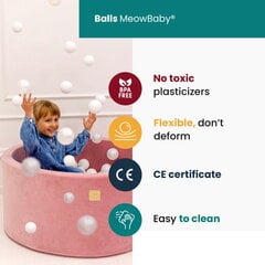 Kamuoliukų baseinas MeowBaby 90x30cm, rudas kaina ir informacija | Žaislai kūdikiams | pigu.lt