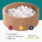 Kamuoliukų baseinas MeowBaby 90x30cm, rudas kaina ir informacija | Žaislai kūdikiams | pigu.lt