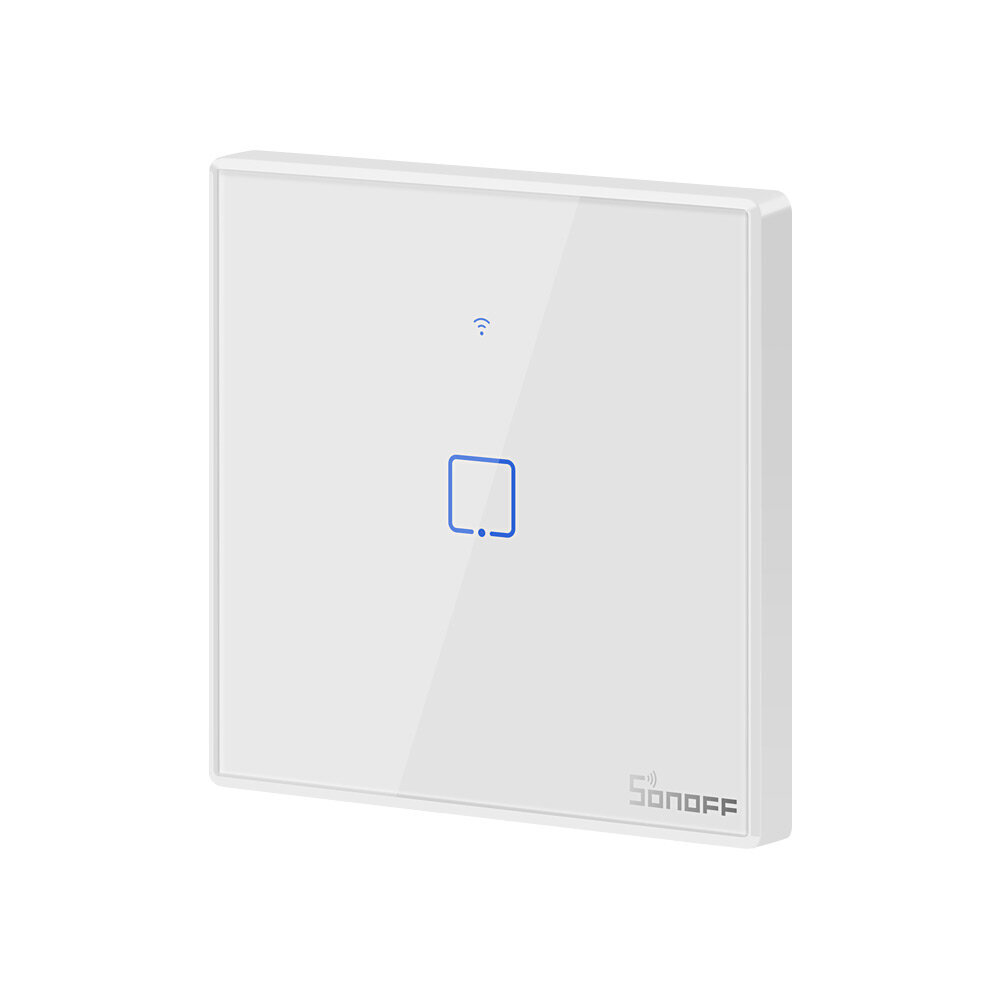 Sonoff gang smart wifi + rf sieninio jutiklinio apšvietimo jungiklis baltas, su rėmeliu kaina ir informacija | Elektros jungikliai, rozetės | pigu.lt