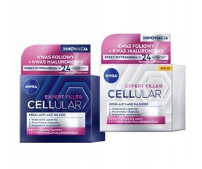 Dieninis ir naktinis kremas Nivea Hyaluron Cellular Filler, 2 vnt. цена и информация | Кремы для лица | pigu.lt