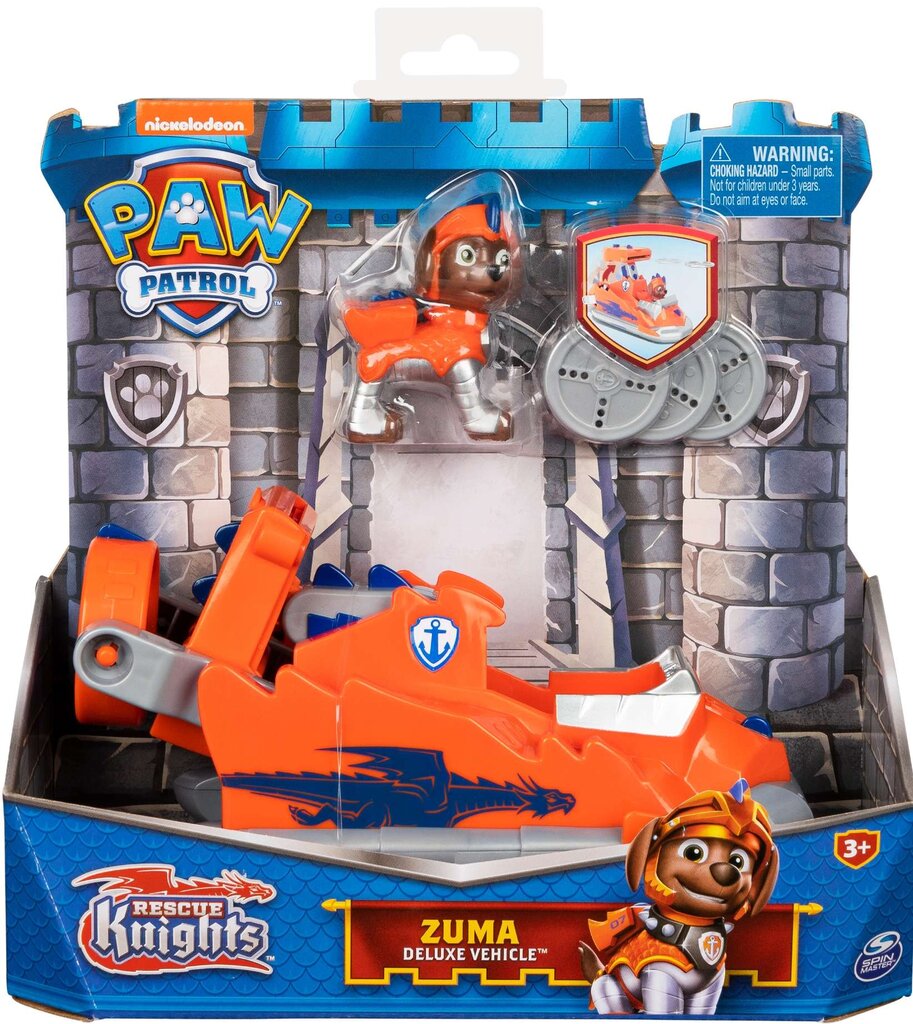 Figūrėlė su transporto priemone Zuma Paw Patrol Deluxe Rescue Knights цена  | pigu.lt