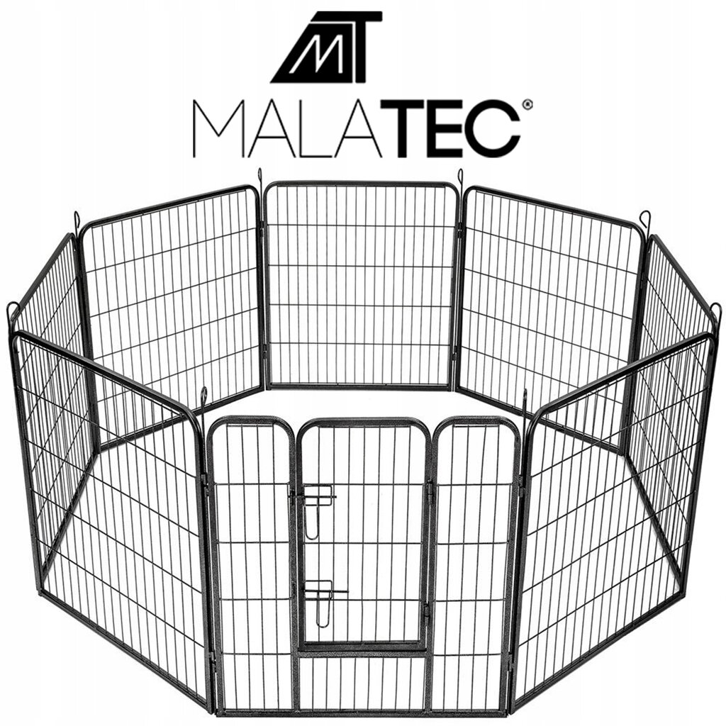 Apsauginė tvorelė augintiniui Malatec 9041, 160x160x80 cm kaina ir informacija | Dresūros priemonės šunims | pigu.lt