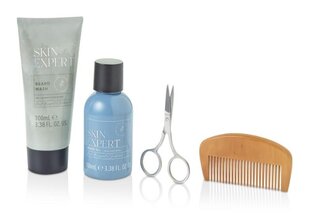 Barzdos priežiūros rinkinys Skin Expert, 4 vnt. kaina ir informacija | Skutimosi priemonės ir kosmetika | pigu.lt