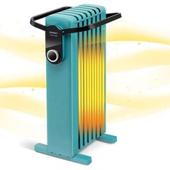 Электрический масляный радиатор на колесах 1500Вт Costway цена и информация | Обогреватели | pigu.lt
