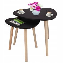 Kavos staliukas Belsi CM-989641 54x54x45cm, juodas kaina ir informacija | Kavos staliukai | pigu.lt