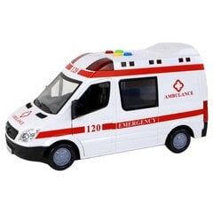 Žaislinis greitosios pagalbos automobilis Lean Toys, baltas kaina ir informacija | Žaislai berniukams | pigu.lt