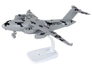 Karinio naikintuvo modelis vaikams Lean Toys HW-605, pilkas kaina ir informacija | Žaislai berniukams | pigu.lt