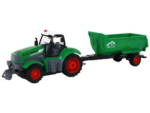 Трактор с дистанционным управлением и прицепом, зеленый цена и информация | Игрушки для мальчиков | pigu.lt