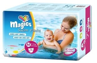 Maudymosi sauskelnės Magics Swim Pants, M (9-15kg), 11 vnt. kaina ir informacija | Sauskelnės | pigu.lt
