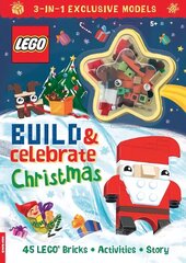 LEGO (R) Books: Build & Celebrate Christmas (includes 45 bricks) kaina ir informacija | Knygos mažiesiems | pigu.lt