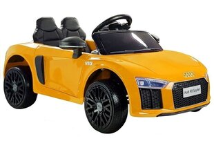 Vienvietis vaikiškas elektromobilis Audi R8 Spyder, geltonas kaina ir informacija | Elektromobiliai vaikams | pigu.lt