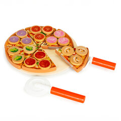 Деревянная пицца для нарезки для детей, 27 элементов цена и информация | Игрушки для девочек | pigu.lt