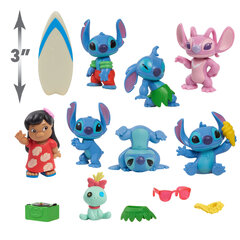 Figūrėlių rinkinys Disney Stitch Collectable figurines deluxe, 13 vnt. цена и информация | Игрушки для мальчиков | pigu.lt