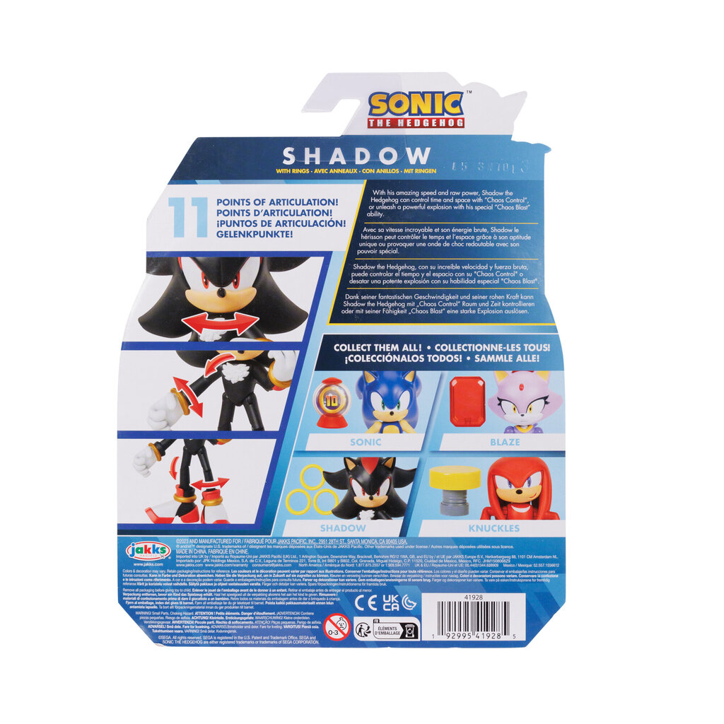 Kolekcinė figūrėlė Jakks Pacific Sonic the Hedgehog, 11 cm kaina ir informacija | Žaislai berniukams | pigu.lt