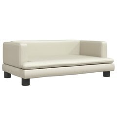 Vaikiška sofa vidaXL, 80x45x30 cm, smėlio spalvos kaina ir informacija | Sofos | pigu.lt