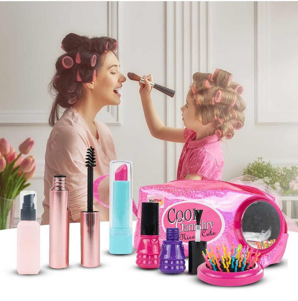 Vaikiškas kosmetikos ir grožio rinkinys makiažui kaina ir informacija | Kosmetika vaikams ir mamoms | pigu.lt