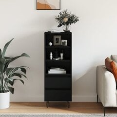 Komoda vidaXL, 40x36x110 cm, juoda цена и информация | Шкафчики в гостиную | pigu.lt