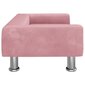 Aksomo lova šunims vidaXL, 70x45x26,5 cm, rožinė kaina ir informacija | Guoliai, pagalvėlės | pigu.lt