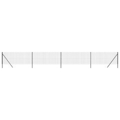 vidaXL Vielinė tinklinė tvora, antracito, 1,1x10m, plienas kaina ir informacija | Tvoros ir jų priedai | pigu.lt