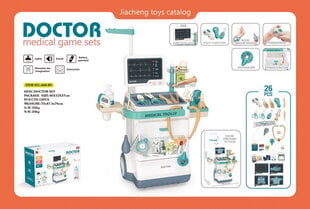 Žaislinis daktaro rinkinys - staliukas vaikams Medical Trolly, 26 el. kaina ir informacija | Žaislai mergaitėms | pigu.lt