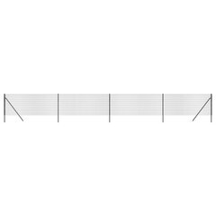 vidaXL Vielinė tinklinė tvora, antracito, 1,1x10m, plienas kaina ir informacija | Tvoros ir jų priedai | pigu.lt