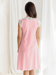 Naktinukai moterims Lega NM100, rožiniai/balti цена и информация | Женские пижамы, ночнушки | pigu.lt