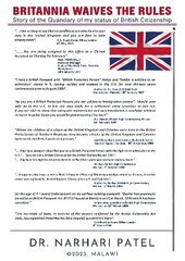 Britannia Waives The Rules: Story of the Quandary of My Status of British Citizenship kaina ir informacija | Socialinių mokslų knygos | pigu.lt