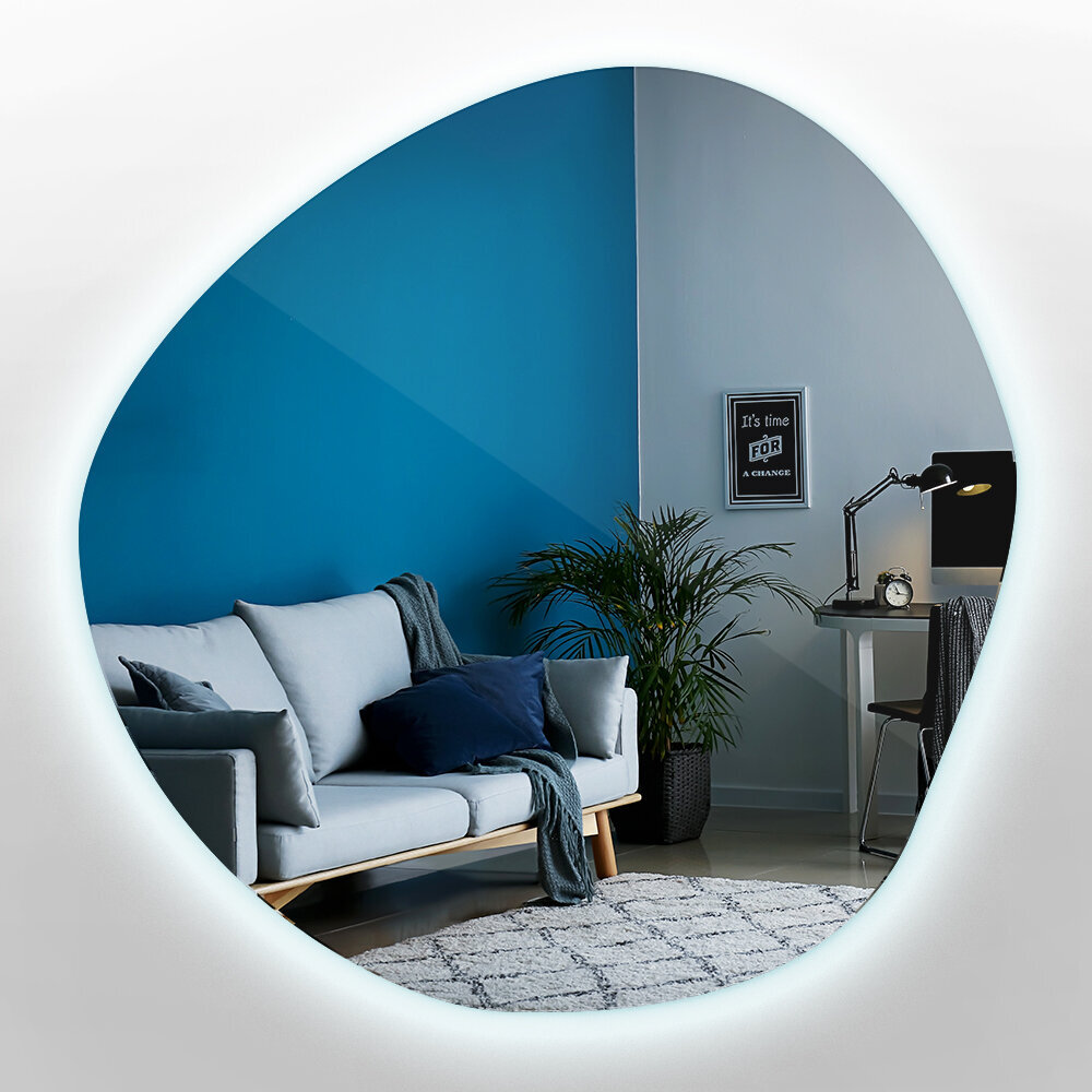 Veidrodis LED Tulup, 68x67 cm, sidabrinis цена и информация | Veidrodžiai | pigu.lt