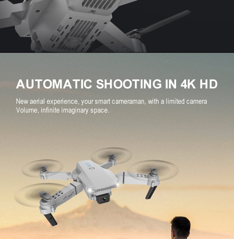 E88 Pro 4k HD kaina ir informacija | Dronai | pigu.lt