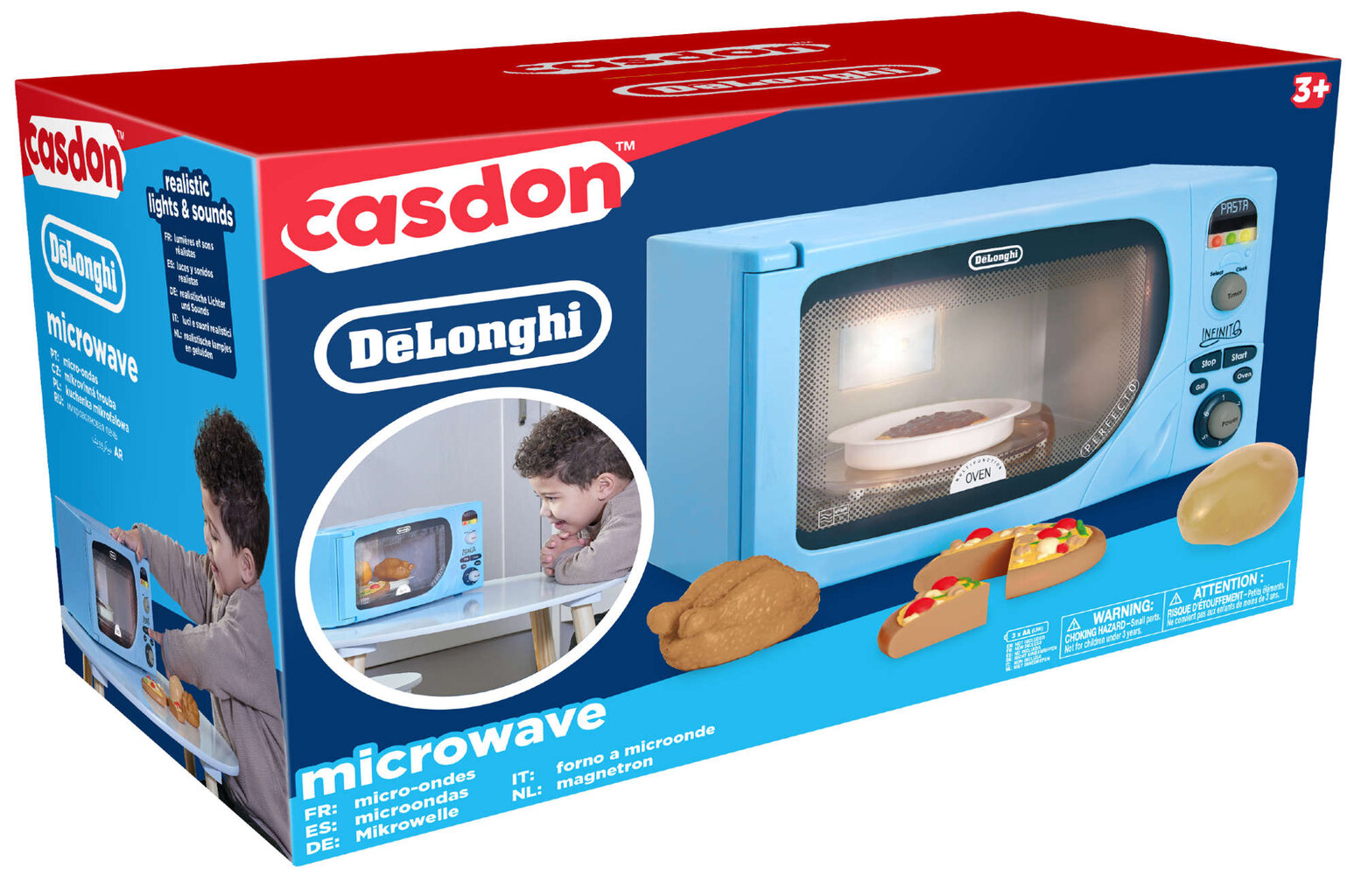 Žaislinė mikrobangų krosnelė Casdon DeLonghi kaina ir informacija | Žaislai mergaitėms | pigu.lt