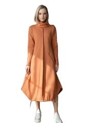 Хлопковое платье миди с внутренним ворсом Lega SKZ164, персиковый цена и информация | Платья | pigu.lt