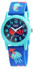 Детские часы Q&Q с пластиковым браслетом, 3 бара цена и информация | Аксессуары для детей | pigu.lt